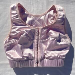 Enell High Impact Front Close Sports Bra Size 00 Pink Bust 32-35 Rib 27-29